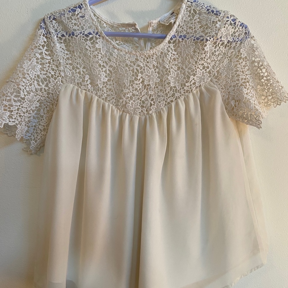 Cream blouse
